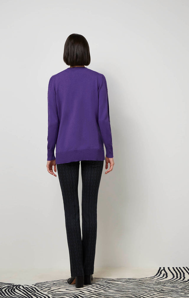 Ecom image of a model wearing Natasha sweater.