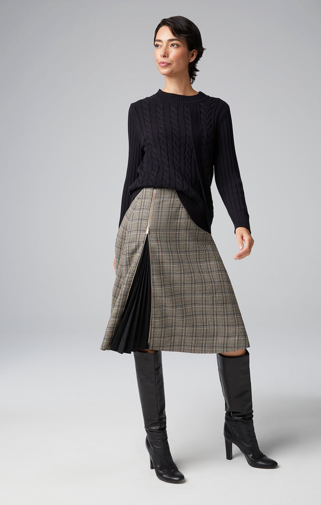 Lookbook image of a model wearing the Infinite skirt.