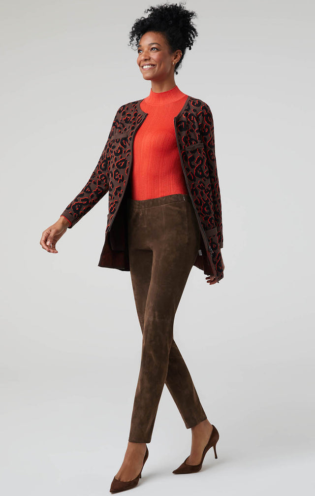 Underground - Leopard Knit Jacquard Long Cardigan - Lookbook  Image