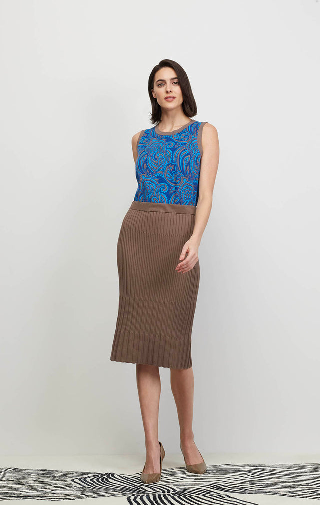 Precious - Pleat-Look Rib-Knit Skirt - Ecomm image