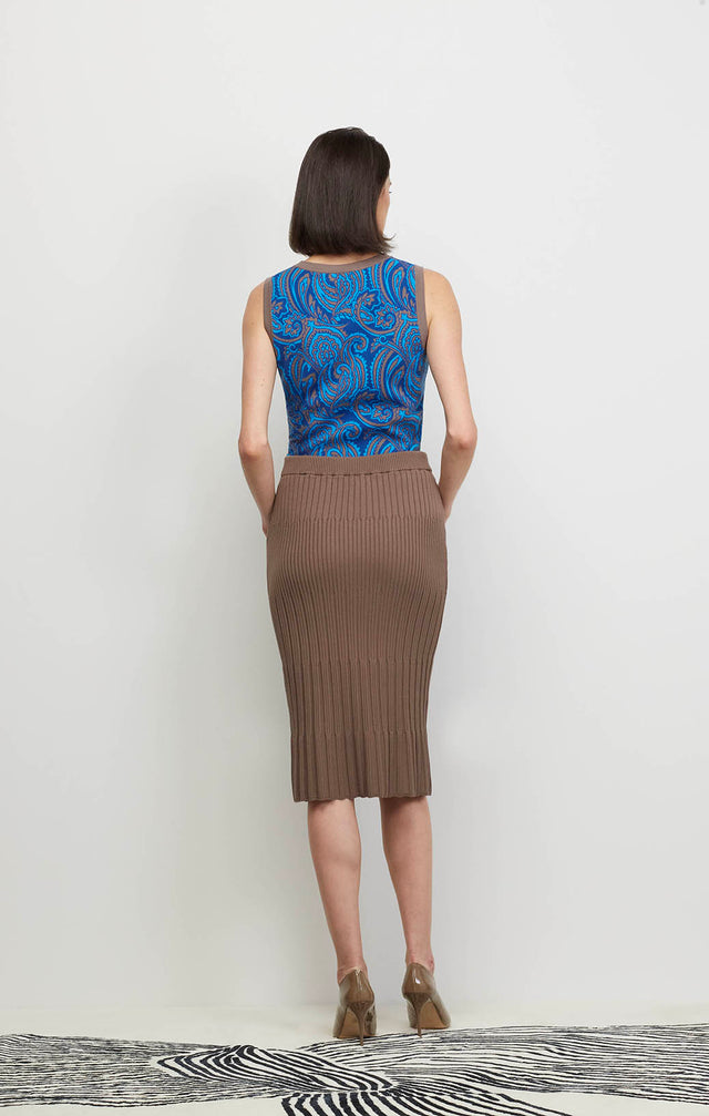 Precious - Pleat-Look Rib-Knit Skirt - Ecomm image