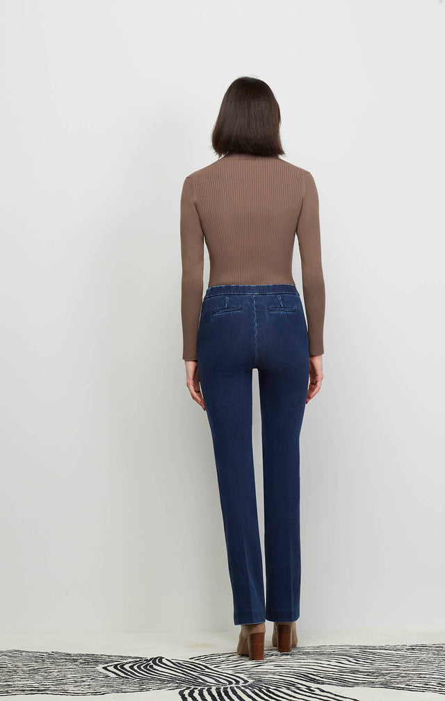 Model Wearing Congenial - Stretch Denim Pull-On Pants - Ecomm Image