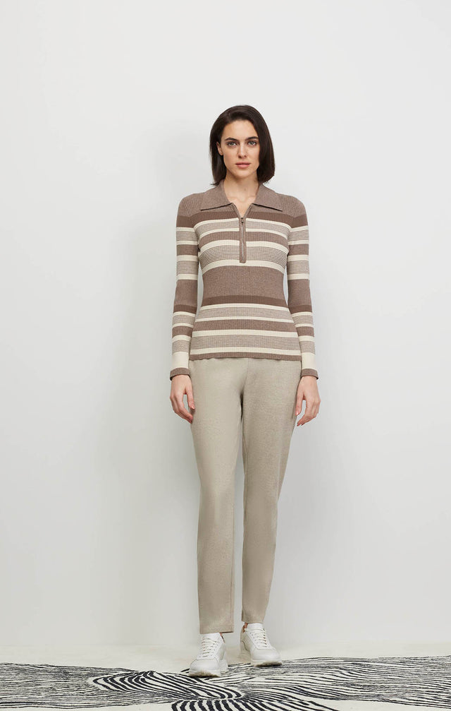 Greenwich - Pullover Striped Polo Sweater - Ecomm Image