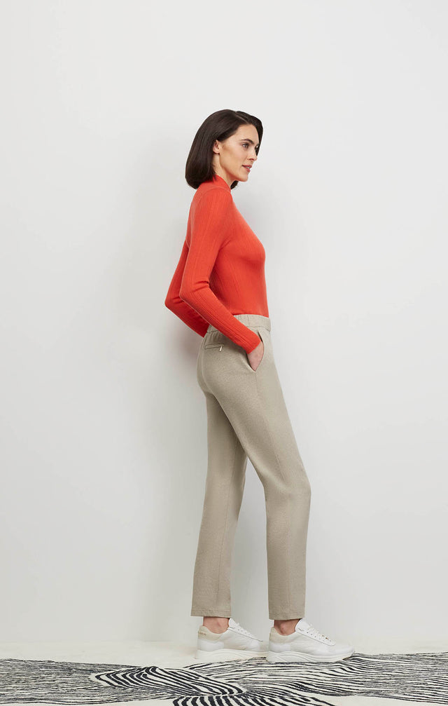 Swank - Italian Stretch Jersey Tweed Pull-On Pants - Ecomm Image