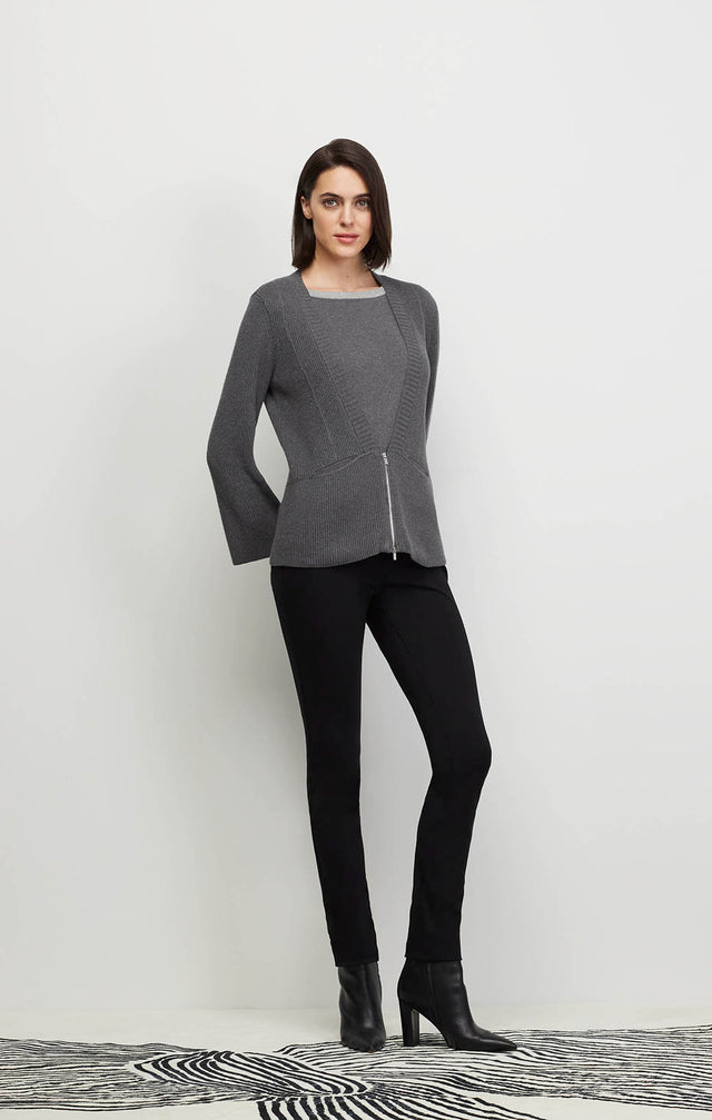 Ecom image of a model wearing the Effie Gray sweater.