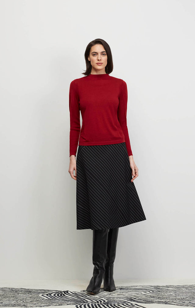 Modernist-Red - Cashmere Mock Turtleneck - Ecomm Image