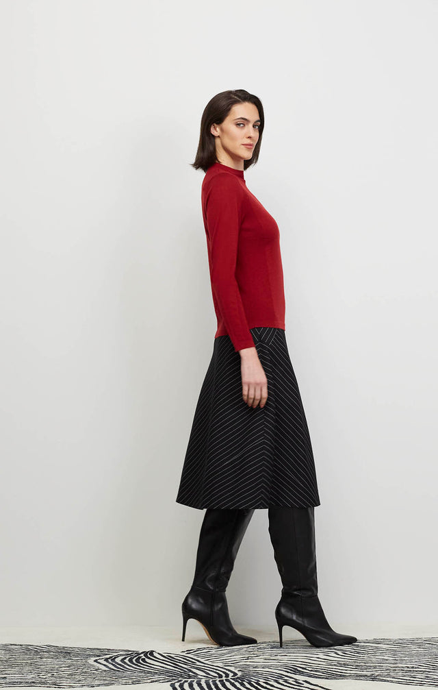 Modernist-Red - Cashmere Mock Turtleneck - Ecomm Image