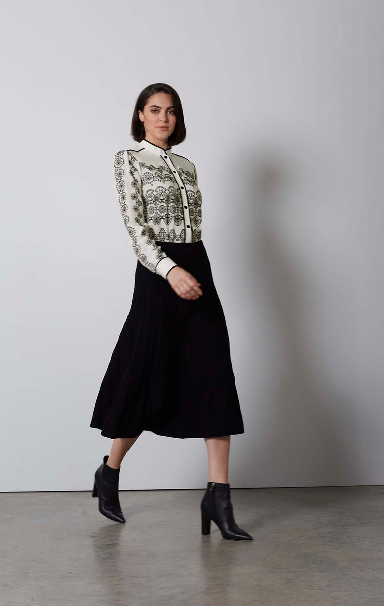 Buy MOBILE Pleated Knit Skirt online - Carlisle Collection