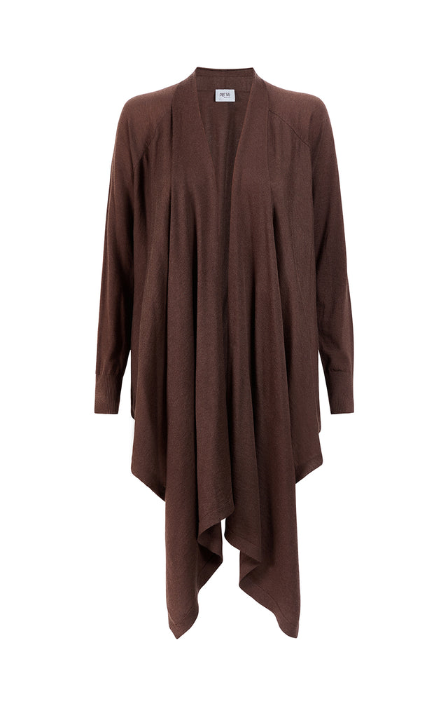 Zandra I - Cascade-Front Cashmere Cardigan - Product Image