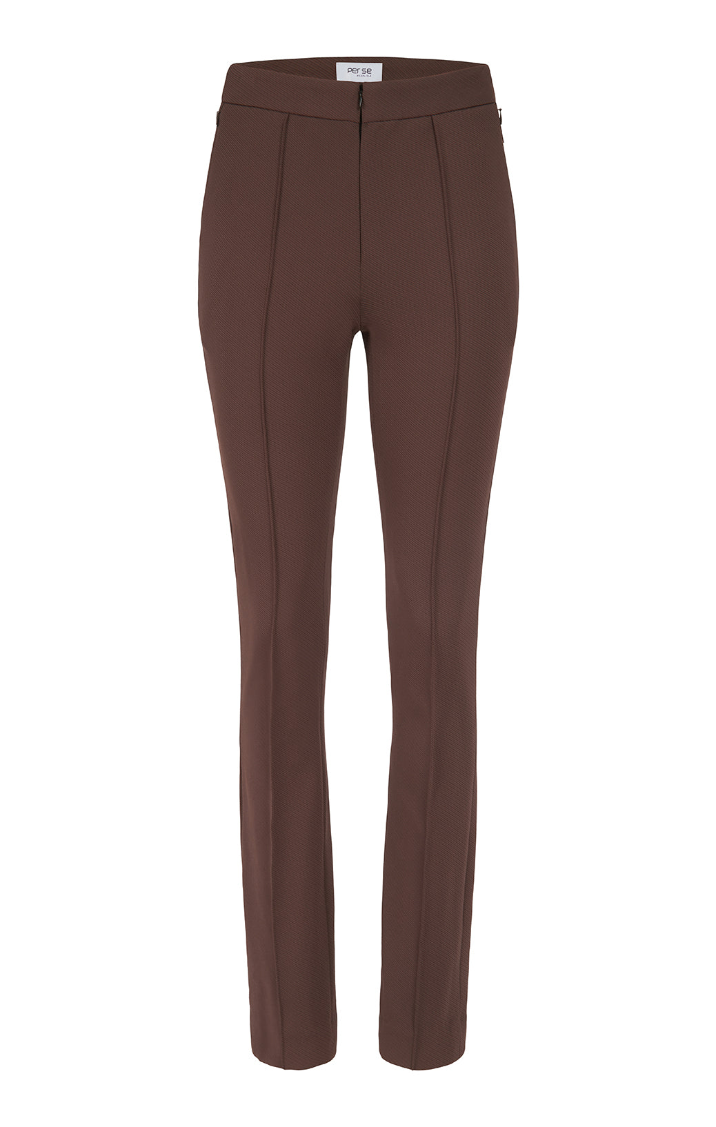 Flare-Brn - Italian Stretch Ponte Pull-On Pants - Product Image