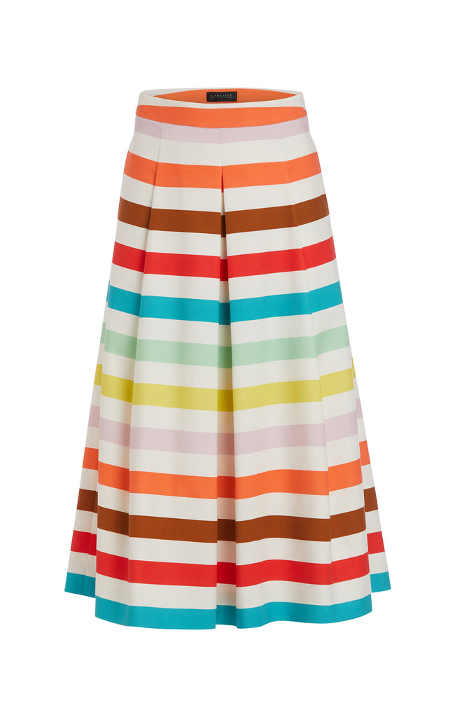 Shop Carlisle Collection - Picturesque -Striped Skirt In Stretch Cotton ...