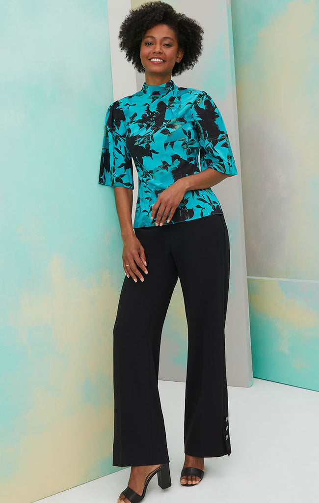 Shop Carlisle Collection - Water Lilies -Floral Print Blouse In Silk ...