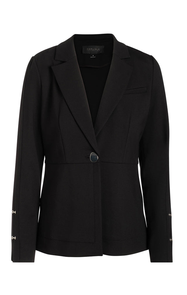 Adroit - Black Ponte Knit Boyfriend Blazer