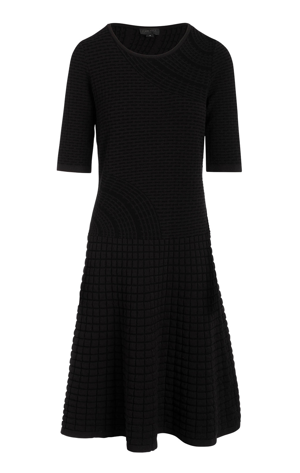 Eddies - Textured Little Black Sweater Dress