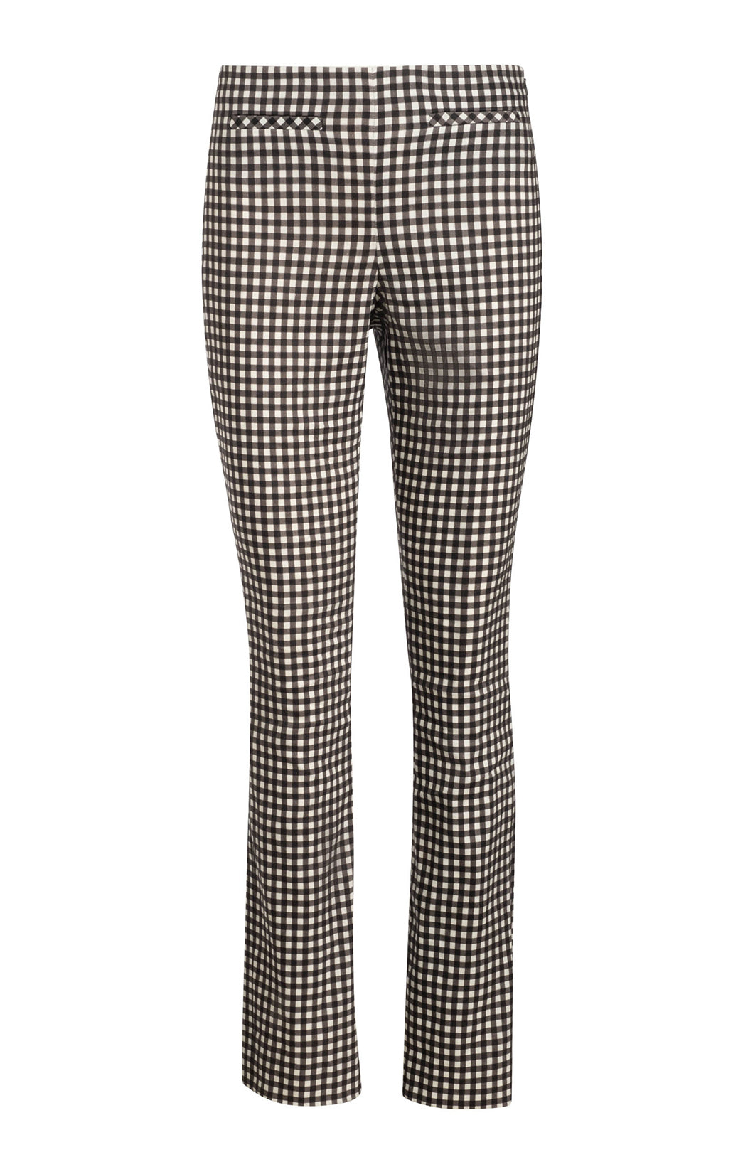 Grille - Stretch-Linen, Gingham Print Pants