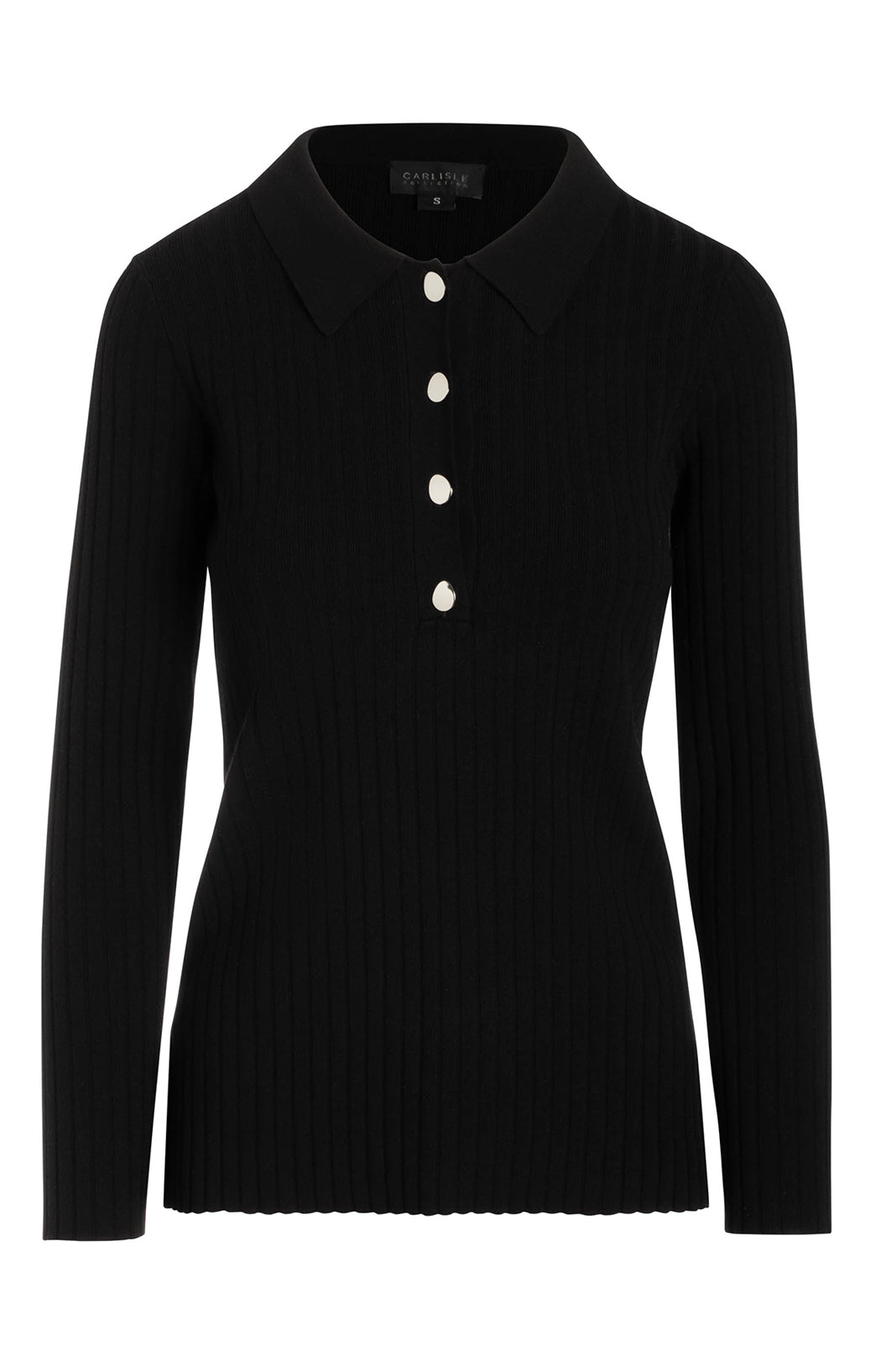 Lively - Sustainable Black Polo Sweater