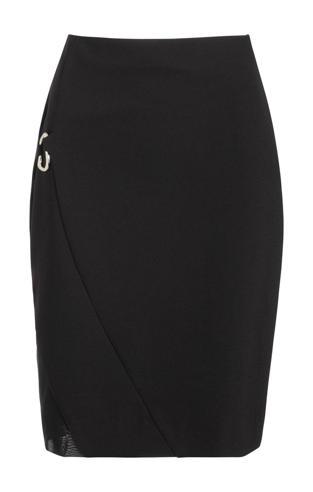 Sheba - Japanese Twill Black Pencil Skirt