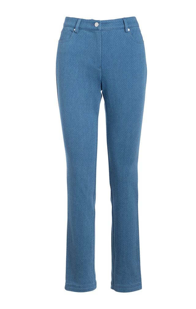 Signature - Patterned Jeans In Stretch Italian Jacquard